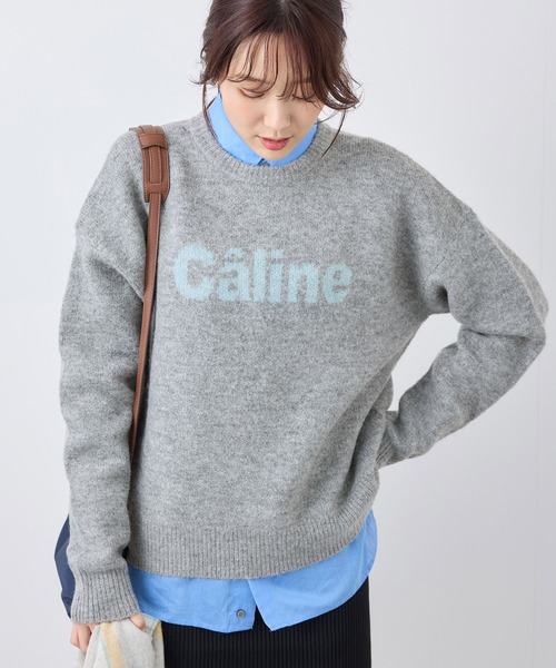 ROPE' PICNIC（ロペピクニック）の「ロゴジャガードニットプルオーバー（ニット/セーター・レディース・ベージュ/グレー/ピンク・38）」の9枚目の写真