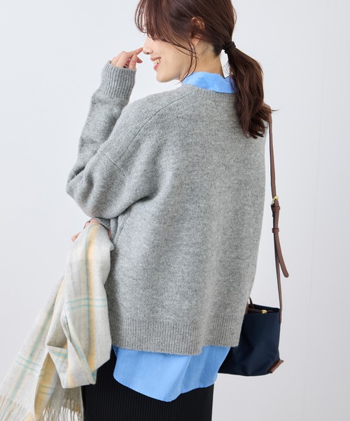 ROPE' PICNIC（ロペピクニック）の「ロゴジャガードニットプルオーバー（ニット/セーター・レディース・ベージュ/グレー/ピンク・38）」の8枚目の写真