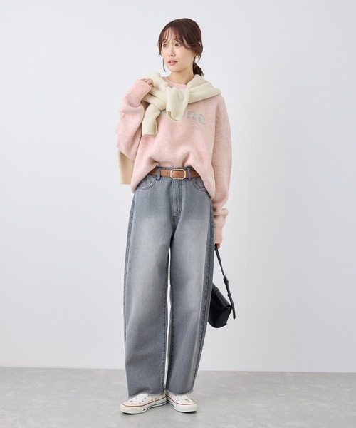 ROPE' PICNIC（ロペピクニック）の「ロゴジャガードニットプルオーバー（ニット/セーター・レディース・ベージュ/グレー/ピンク・38）」の17枚目の写真