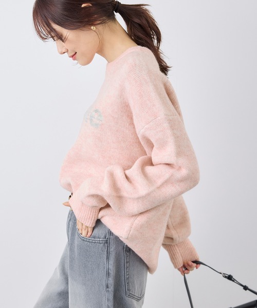 ROPE' PICNIC（ロペピクニック）の「ロゴジャガードニットプルオーバー（ニット/セーター・レディース・ベージュ/グレー/ピンク・38）」の12枚目の写真