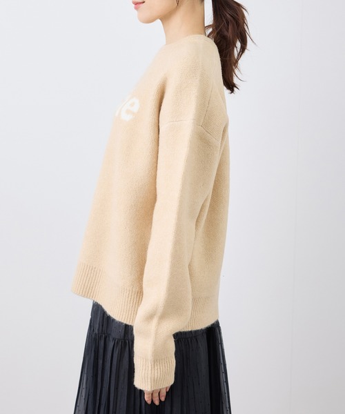 JUN&ROPE ロゴジャガードニット L ベージュ セール】ロゴジャガードニットプルオーバー（ニット/セーター）｜ROPE