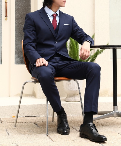 ✨新品 未使用✨ Cloud Style スーツ ダブルボタン ネイビー M Cloudstyle】フォーマルスーツ スリーピース /2釦 セットアップ ベスト