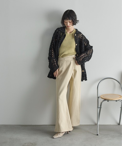 THE YOn（ザヨン）の「トーションレースルーズフィットシャツ（シャツ/ブラウス・レディース・ナチュラル/ブラック・FREE）」の19枚目の写真