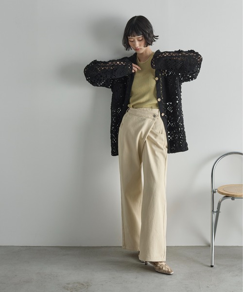 THE YOn（ザヨン）の「トーションレースルーズフィットシャツ（シャツ/ブラウス・レディース・ナチュラル/ブラック・FREE）」の20枚目の写真