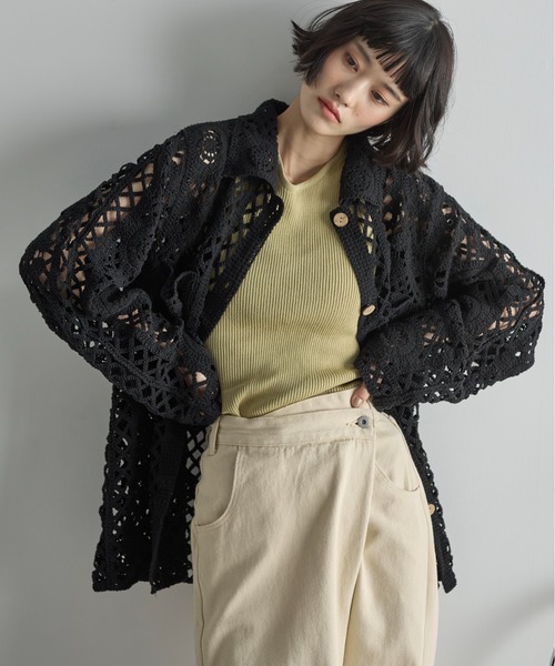 THE YOn（ザヨン）の「トーションレースルーズフィットシャツ（シャツ/ブラウス・レディース・ナチュラル/ブラック・FREE）」の14枚目の写真