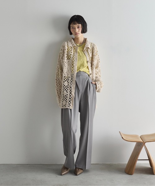 THE YOn（ザヨン）の「トーションレースルーズフィットシャツ（シャツ/ブラウス・レディース・ナチュラル/ブラック・FREE）」の8枚目の写真