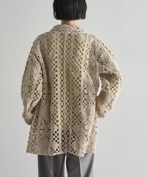 THE YOn（ザヨン）の「トーションレースルーズフィットシャツ（シャツ/ブラウス・レディース・ナチュラル/ブラック・FREE）」の6枚目の写真