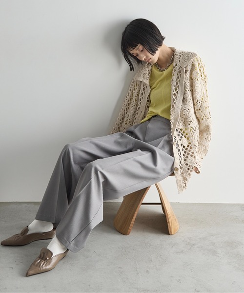 THE YOn（ザヨン）の「トーションレースルーズフィットシャツ（シャツ/ブラウス・レディース・ナチュラル/ブラック・FREE）」の11枚目の写真