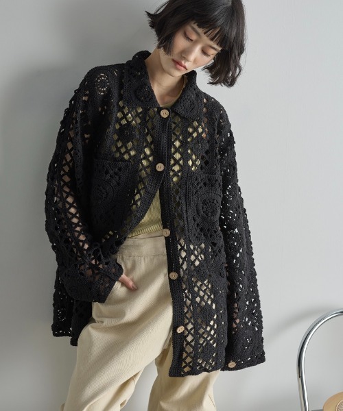 THE YOn（ザヨン）の「トーションレースルーズフィットシャツ（シャツ/ブラウス・レディース・ナチュラル/ブラック・FREE）」の22枚目の写真