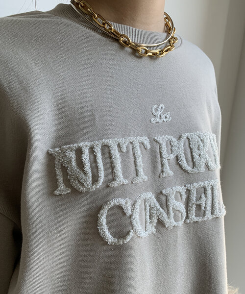 DouDou(ドゥドゥ)の「【WEB限定】ラメサガラ刺繍ランタンスリーブチュニック(Tシャツ/カットソー・レディース・グレイッシュベージュ/アイボリー/ブラック・FREE)」の12枚目の写真