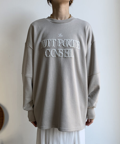 DouDou(ドゥドゥ)の「【WEB限定】ラメサガラ刺繍ランタンスリーブチュニック(Tシャツ/カットソー・レディース・グレイッシュベージュ/アイボリー/ブラック・FREE)」の13枚目の写真