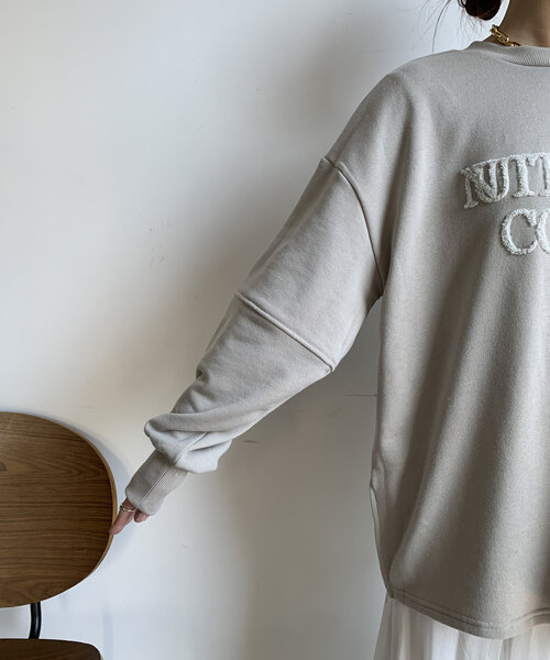 DouDou(ドゥドゥ)の「【WEB限定】ラメサガラ刺繍ランタンスリーブチュニック(Tシャツ/カットソー・レディース・グレイッシュベージュ/アイボリー/ブラック・FREE)」の18枚目の写真
