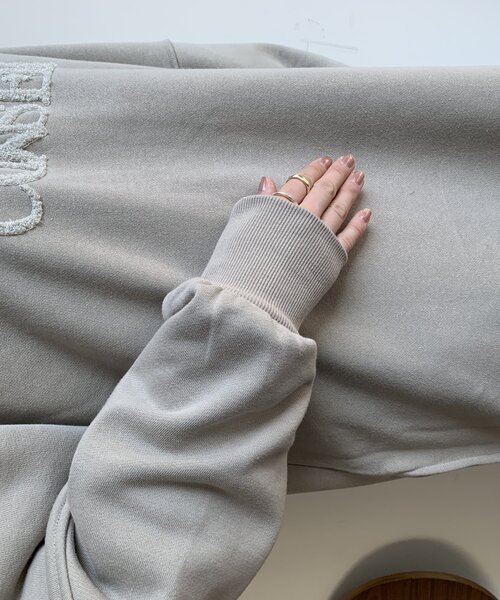 DouDou(ドゥドゥ)の「【WEB限定】ラメサガラ刺繍ランタンスリーブチュニック(Tシャツ/カットソー・レディース・グレイッシュベージュ/アイボリー/ブラック・FREE)」の19枚目の写真