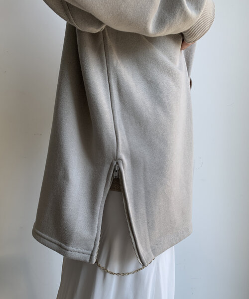 DouDou(ドゥドゥ)の「【WEB限定】ラメサガラ刺繍ランタンスリーブチュニック(Tシャツ/カットソー・レディース・グレイッシュベージュ/アイボリー/ブラック・FREE)」の21枚目の写真
