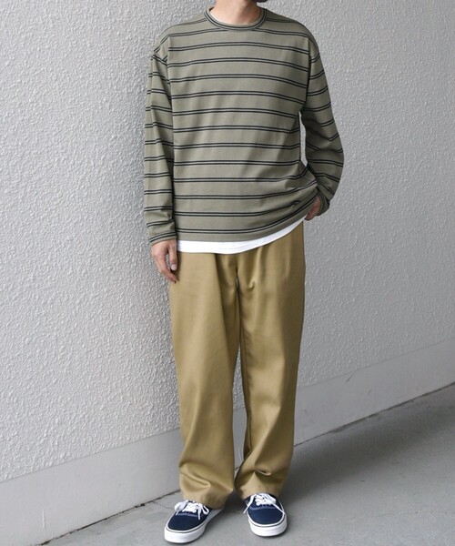 SHIPS any(シップス エニィ)の「【SHIPS any別注】sports wear: レトロ カラー ボーダー Tシャツ (ロンT)◇(Tシャツ/カットソー・メンズ・ブルー/ホワイト/ライトグリーン/ピンク/パープル・SMALL/MEDIUM/LARGE)」の17枚目の写真
