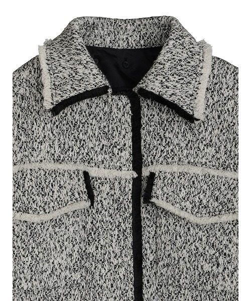 セール】OTONA MUSE FRINGE TWEED OVER JACKET（その他アウター