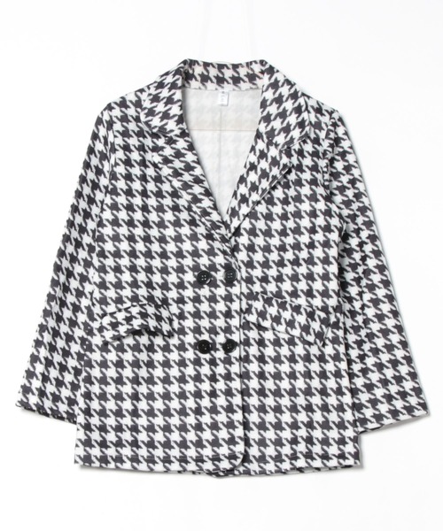 セール】千鳥格子 オーバーサイズ テーラードカラー コート