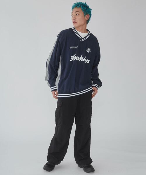 WEGO/【25年春夏新作】ナイロングラフィックプルオーバー