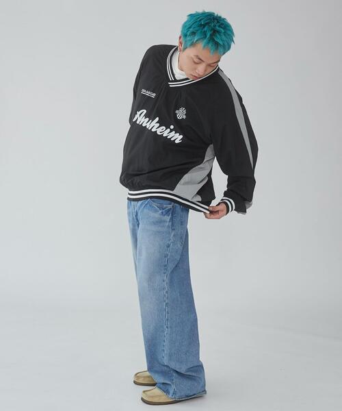 WEGO（ウィゴー）の「WEGO/ナイロングラフィックプルオーバー（スウェット・メンズ・ネイビー/ブラック・MEDIUM/LARGE）」の5枚目の写真