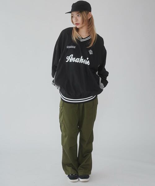 WEGO（ウィゴー）の「WEGO/ナイロングラフィックプルオーバー（スウェット・メンズ・ネイビー/ブラック・MEDIUM/LARGE）」の6枚目の写真