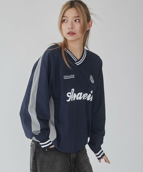 WEGO/【25年春夏新作】ナイロングラフィックプルオーバー