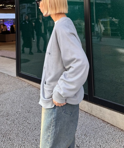 CIAOPANIC TYPY(チャオパニックティピー)の「■【UNISEX】カットメッシュカーディガン(カーディガン/ボレロ・メンズ・グレー/ブルー/ネイビー・MEDIUM/LARGE)」の5枚目の写真