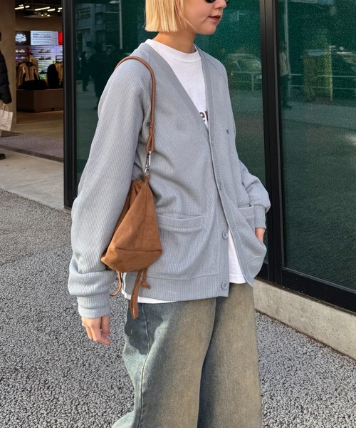 CIAOPANIC TYPY(チャオパニックティピー)の「■【UNISEX】カットメッシュカーディガン(カーディガン/ボレロ・メンズ・グレー/ブルー/ネイビー・MEDIUM/LARGE)」の4枚目の写真