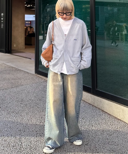 CIAOPANIC TYPY(チャオパニックティピー)の「■【UNISEX】カットメッシュカーディガン(カーディガン/ボレロ・メンズ・グレー/ブルー/ネイビー・MEDIUM/LARGE)」の6枚目の写真