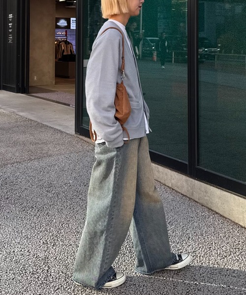 CIAOPANIC TYPY(チャオパニックティピー)の「■【UNISEX】カットメッシュカーディガン(カーディガン/ボレロ・メンズ・グレー/ブルー/ネイビー・MEDIUM/LARGE)」の7枚目の写真