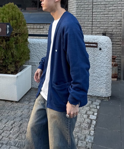 CIAOPANIC TYPY(チャオパニックティピー)の「■【UNISEX】カットメッシュカーディガン(カーディガン/ボレロ・メンズ・グレー/ブルー/ネイビー・MEDIUM/LARGE)」の10枚目の写真