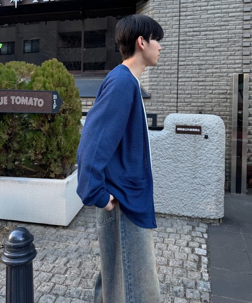 CIAOPANIC TYPY(チャオパニックティピー)の「■【UNISEX】カットメッシュカーディガン(カーディガン/ボレロ・メンズ・グレー/ブルー/ネイビー・MEDIUM/LARGE)」の11枚目の写真