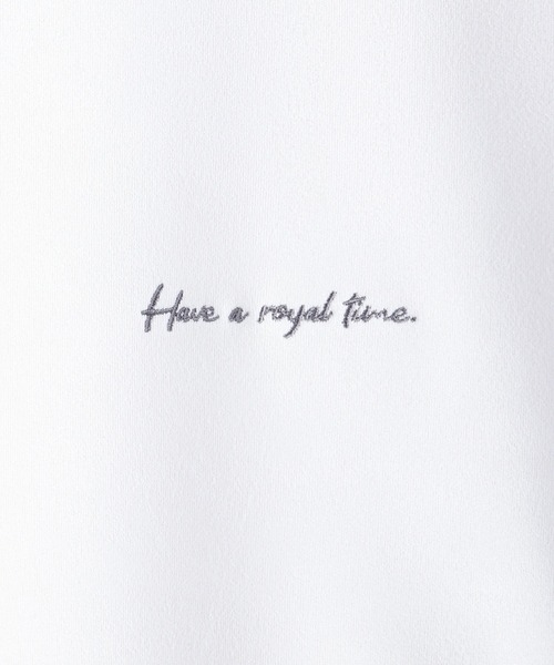 WESTSEA（ウエストシー）の「フェイクスエード 薔薇 袖刺繍 長袖トレーナー（スウェット・メンズ・オフホワイト/チャコール/グレー・M/L）」の7枚目の写真