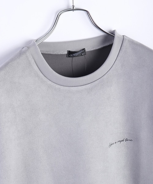 WESTSEA（ウエストシー）の「フェイクスエード 薔薇 袖刺繍 長袖トレーナー（スウェット・メンズ・オフホワイト/チャコール/グレー・M/L）」の17枚目の写真