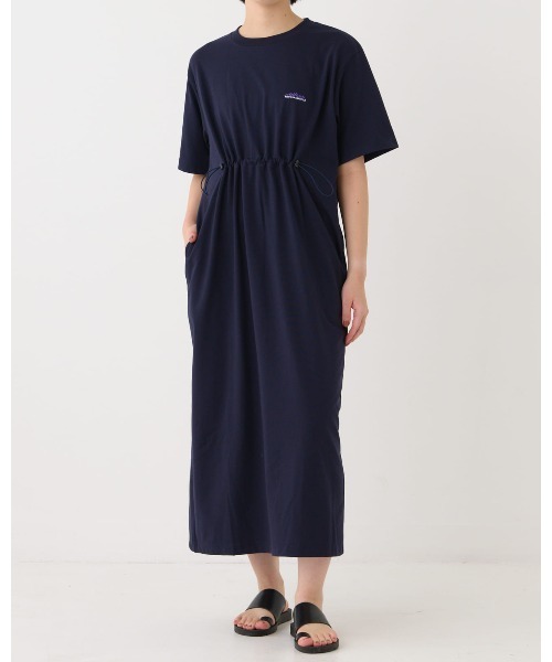 新品未使用THOUSANDMILE配色ステッチワンピース セール】【THOUSAND MILE】SHORT SLEEVE DRAWCORD OP/ショート
