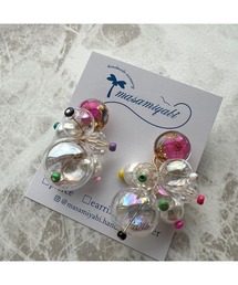 【masamiyabi】ドライフラワーシャボンピアス(MA)