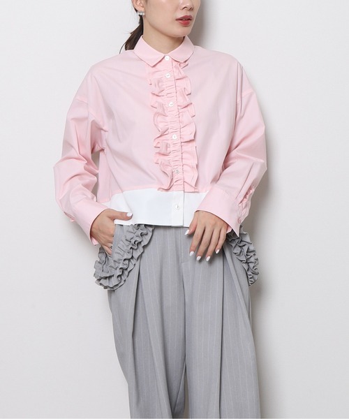 n. 様 ヴェロフォンナ　フリルクロップドシャツ ヴェロフォンナ フリルクロップドシャツ トップス一覧｜Re