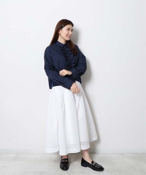 セール】クロップドフリルブラウス（シャツ/ブラウス）｜Re.Verofonna