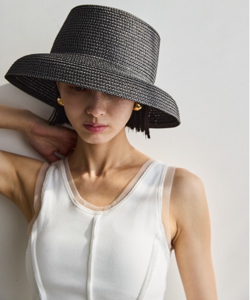 AIC.（エーアイシー）の「パッド付きチュールパイピングリブタンクトップ（タンクトップ・レディース・オフホワイト/ブラック・FREE）」の18枚目の写真