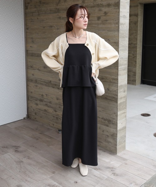 美品　eaphi / エフィ ＊ ペプラム フリル ワンピース キャミワンピース 胸元フリルセクシールームキャミワンピース 通販【ニッセン】