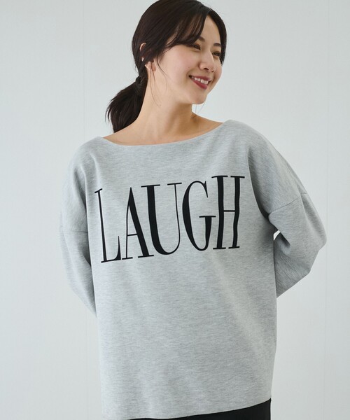 Jayro（ジャイロ）の「フロッキロゴプルオーバー（Tシャツ/カットソー・レディース・ブラック/グレー/ホワイト系その他/ベージュ系その他・M）」の3枚目の写真