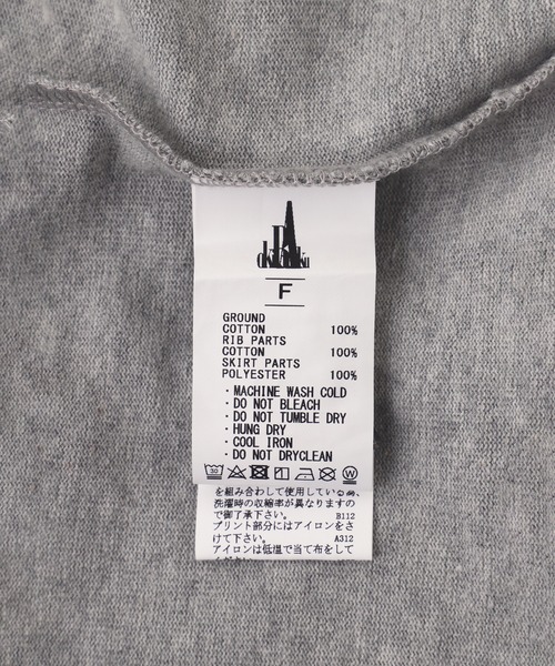 ROSE BUD（ローズバッド）の「(OKIRAKU×ROSEBUD)GRAPHIC PRINT DOCKING ONE-PIECE（ワンピース・レディース・ブラック/グレー・ONE SIZE）」の6枚目の写真