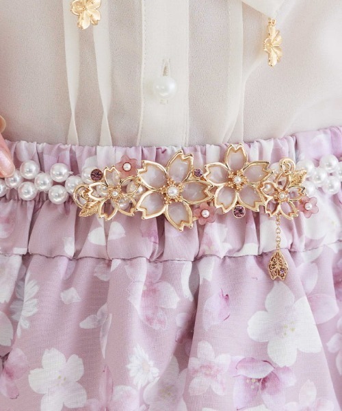 axes femme（アクシーズファム）の「サクラ装飾パールゴムベルト（ベルト・レディース・ピンク/ホワイト・FREE）」の18枚目の写真