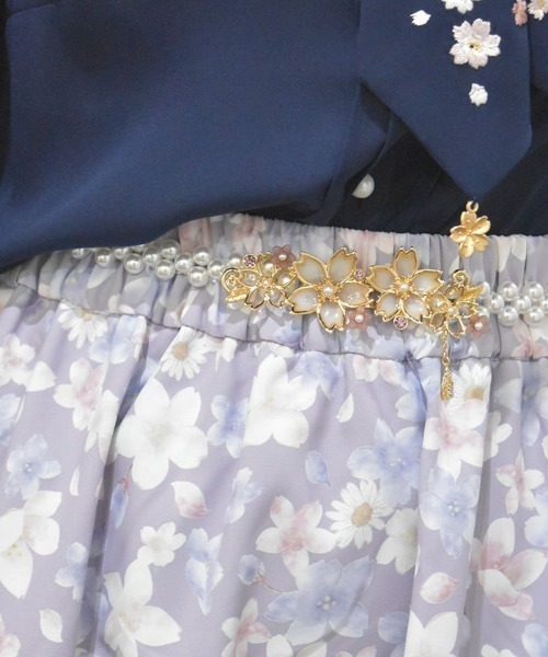 axes femme（アクシーズファム）の「サクラ装飾パールゴムベルト（ベルト・レディース・ピンク/ホワイト・FREE）」の16枚目の写真