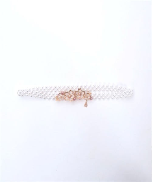 axes femme（アクシーズファム）の「サクラ装飾パールゴムベルト（ベルト・レディース・ピンク/ホワイト・FREE）」の13枚目の写真