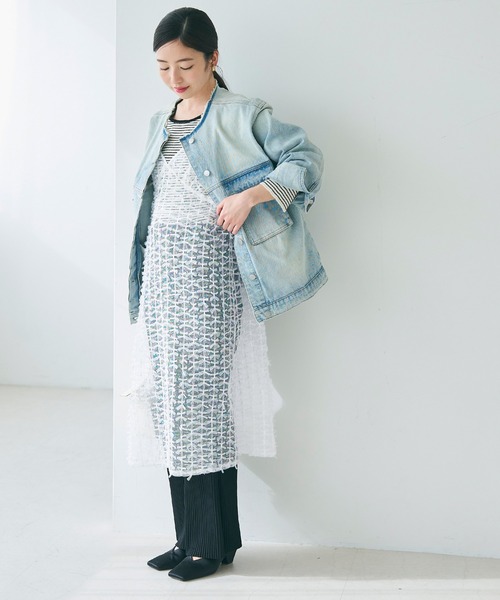 coca(coca)(コカ)の「【WEB限定セール】チュールリボンキャミソールドレス(ワンピース・レディース・ブラック/ホワイト・ONE SIZE)」の13枚目の写真