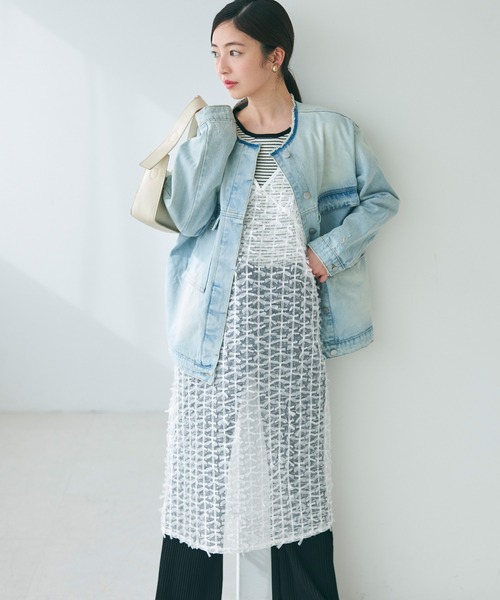 coca(coca)(コカ)の「【WEB限定セール】チュールリボンキャミソールドレス(ワンピース・レディース・ブラック/ホワイト・ONE SIZE)」の14枚目の写真