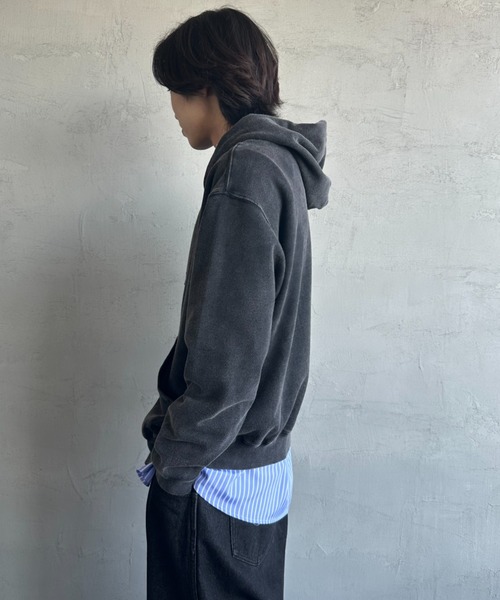 JEANS FACTORY Clothes（ジーンズファクトリークローズ）の「[Jeans Factory Clothes/ジーンズファクトリークローズ] ケミカル加工 フェードスウェットジップパーカー（スウェット・レディース・ブラック/ネイビー/ホワイト・M/L）」の20枚目の写真