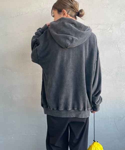 JEANS FACTORY Clothes（ジーンズファクトリークローズ）の「[Jeans Factory Clothes/ジーンズファクトリークローズ] ケミカル加工 フェードスウェットジップパーカー（スウェット・レディース・ブラック/ネイビー/ホワイト・M/L）」の12枚目の写真