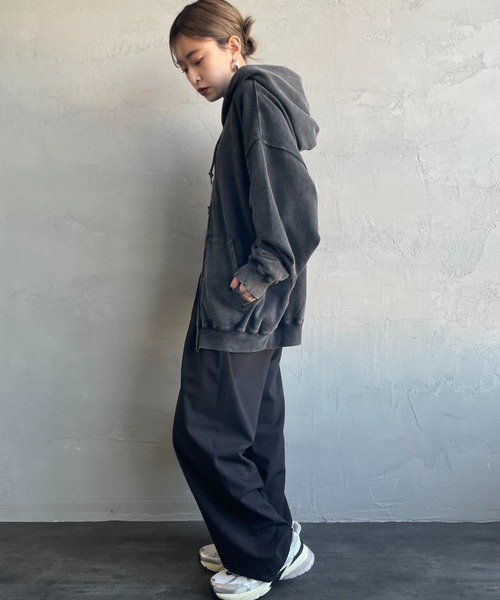 JEANS FACTORY Clothes（ジーンズファクトリークローズ）の「[Jeans Factory Clothes/ジーンズファクトリークローズ] ケミカル加工 フェードスウェットジップパーカー（スウェット・レディース・ブラック/ネイビー/ホワイト・M/L）」の14枚目の写真