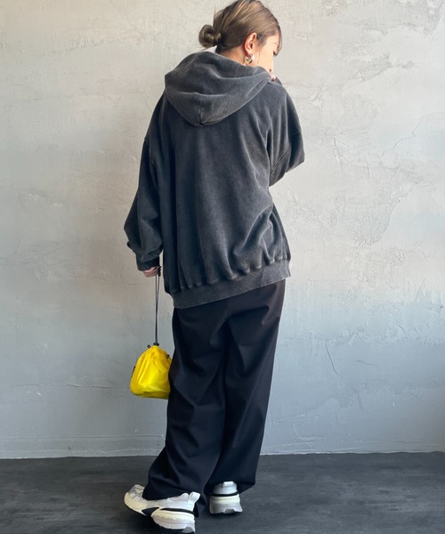 JEANS FACTORY Clothes（ジーンズファクトリークローズ）の「[Jeans Factory Clothes/ジーンズファクトリークローズ] ケミカル加工 フェードスウェットジップパーカー（スウェット・レディース・ブラック/ネイビー/ホワイト・M/L）」の15枚目の写真